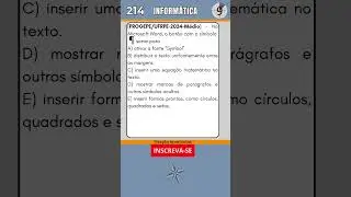 💾 214 - QUEST&Atilde;O DE INFORM&Aacute;TICA PARA CONCURSOS - PROGEPE #concurso #concursosp&uacute;blicos