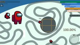 Paper.io 2 Map Control: 100.00% [Among Us]
