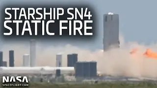 Starship SN4 static fire #4 from Boca Chica
