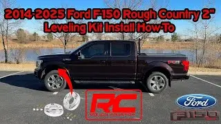 Установка выравнивающего комплекта Ford F150 Rough Country 2 дюйма 2014-2021
