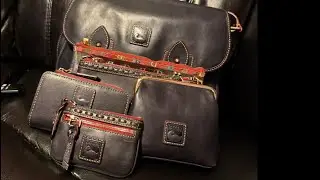 Обзор Dooney and Bourke [Сумка-шоппер Tulip и сумка через плечо WIMB [Седельная сумка] #Mistyblue