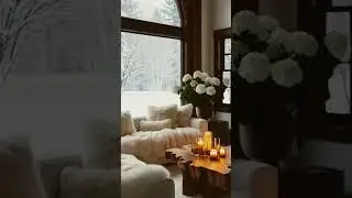 Cozy Winter Living Room Screensaver With Meditation Music to Relax and Sleep By #cozy #snow