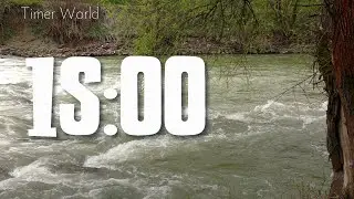 15 Minute Timer with Relaxing Music and Nature Spring River Sounds 🎹🍃