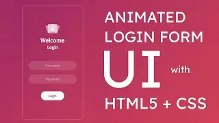 Animated Login Form UI with HTML + CSS