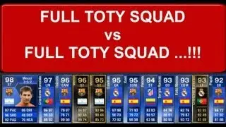FIFA 13 - 21 MILLION TOTY SQUAD vs 21 MILLION TOTY SQUAD !! ULTIMATE SHOWDOWN MATCH !!