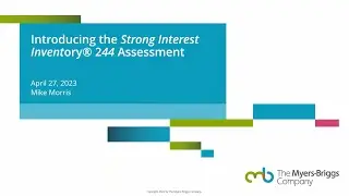 Introducing the Strong Interest Inventory&reg; 244 assessment