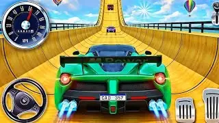 Ramp Red Car Racing Flyover 3D Gameplay _ Android || Ramp Car Stunts Racing Video Car Simulator Game