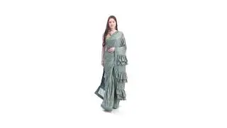 Indian Women Lycra Saree - Grey