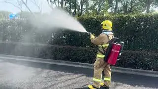 Muskwell Backpack Type Water Mist Fire Extinguisher with Spray Gun
