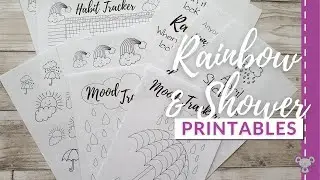 BULLET JOURNAL PRINTABLES | Rainbow & Shower Theme