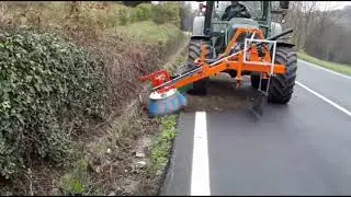 42 pulizia stradale spazzolatrice idraulica con cavi in acciaio per pulizia cunette