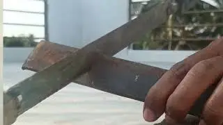 Iron cutting in hand using hack saw frame @love 360