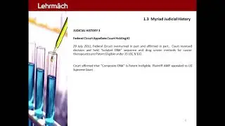 Myriad Patent GSM 6.0 - Judicial History 3