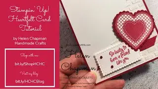 Stampin&rsquo; Up! Heartfelt Card Tutorial by Helen Chapman Handmade Crafts
