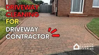 Driveway pressure washing and resanding, Glasgow