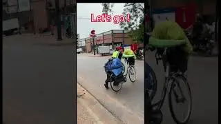 Keiichi Iwasaki bicycle travel in South America ,Paraguay to Argentina #shorts  #funny