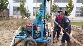 HF260D diesel engine hydraulic drilling rig with integrated centrifugal mud pump