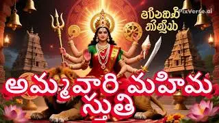 🌺 అమ్మవారి మహిమ స్తుతి | Praise of Ammavaru’s Greatness in Telugu | Powerful Devotional Chant 🌺