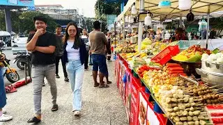 Sunday Walk at Riverside Food Market ​- Walking Tour in CAMBODIAN Street Food 2026