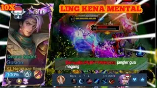 TOP KOTA GUSION GAMEPLAY🔥🔥LING KENA MENTAL‼️RANK HONOR 49* MOBILE LEGENDS BANG BANG