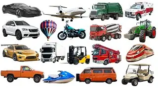 Learn 30 Vehicle Names | Vehicle Types in English with Sounds | Vehicles Vocabulary for Kids