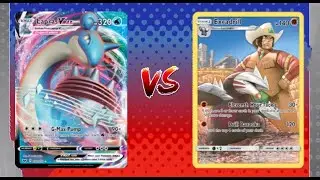 Pokemon TCG Online Lapras VMAX Frosmoth VS Excadrill Zebstrika!!