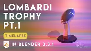 Lombardi Trophy Pt 1 | Blender 3.3.1
