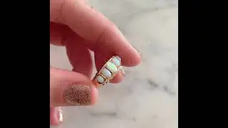 Antique 1916 Five Stone Opal 9ct Gold Ring