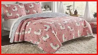 Discover the Perfect King Size Cotton Quilt Set with Playful Llama Design