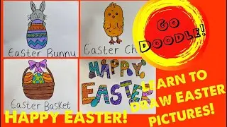 HAPPY EASTER! Learn to Draw Easter Pictures!