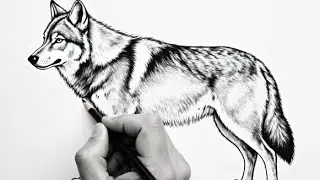 ..كيف ترسم ذئبًا قويًا بالقلم؟ &ndash; Wolf Pencil Drawing