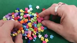 Mixed-Colour Acrylic Pony Star Beads 10mm Pack Of 150+ Y15775