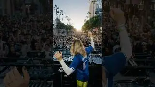 Shutting Down Hollywood Boulevard At Sunset 🌅 ✅ #djset #blockparty #housemusic #losangeles