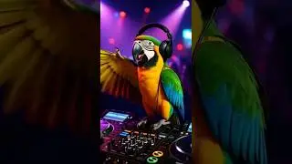 #DJ Parrot on fire 🔥🦜
