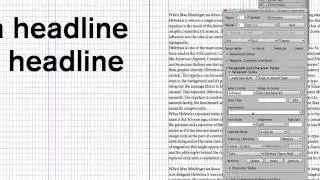 Adobe InDesign - From sketch to grid-based layout - Applying headline and subhead [Part 3]