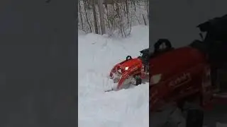 Plowing deep snow with the #kubotabx #subcompacttractor