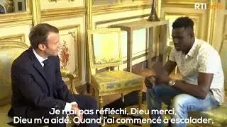 Mamoudou Gassama, le héros de Paris, reçu et récompensé par Macron