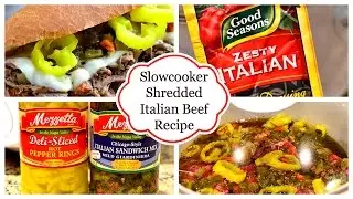 Slow Cooker Shredded Italian Beef Sandwiches Recipe