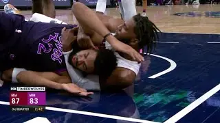 Justise Winslow HARD FOUL & HEADLOCK on Karl-Anthony Towns! Heat vs Timberwolves