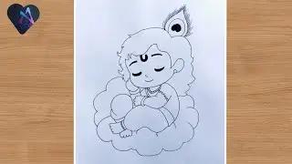 How to draw Krishna ji | krishna ji drawing easy step by step | little krishna drawing 2026
