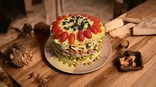 Солена палачинкова спаначена торта-Salty pancake spinach cake