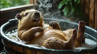 Bob the Capybara Loves Bath Time水豚Bob愛泡澡#KidsBedtimeStoryvideo#Capybara#cute#funny#courage