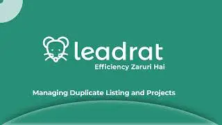 Managing Duplicate Listing and Projects