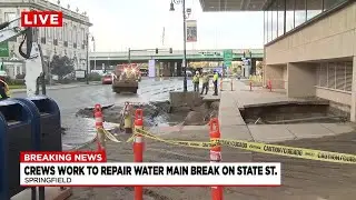 Roads closed due to major water main break connected to Roderick Ireland Courthouse