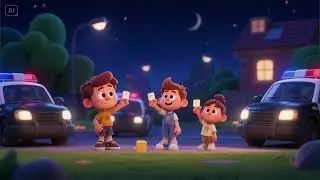 Counting Patrol Cars at Night | Nighttime Counting Song for Kids