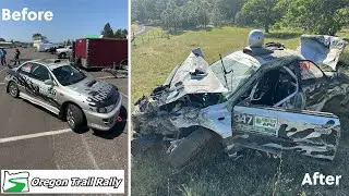 Major Crash at Oregon Trail Rally - Car 347