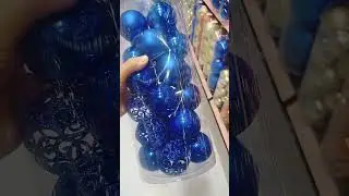 Blue balls Christmas decor# short video