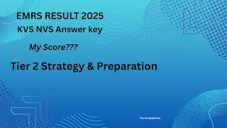Cleared EMRS Tier 1l KVS Result awaited l Join Me on this New Journey 🙌🤝