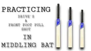 Practicing  Drive's  And  Front  Foot  Pull Shot  in  MIDDLING BAT #hittingsixes #cricket