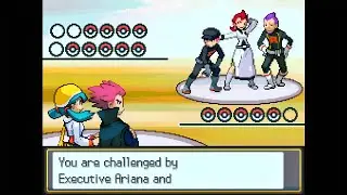 Pokemon Soothing Silver - Rocket Executives Petrel, Ariana Tag Battle @ Mahogany Town HQ (Hard Mode)